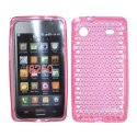 CUSTODIA GEL TPU SILICONE per SAMSUNG GALAXY I8250 COLORE ROSA