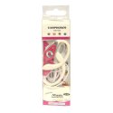 AURICOLARE STEREO CON SUPPORTO ORECCHIO DS-102 JACK DA 3,5 mm COLORE BIANCO E ROSA