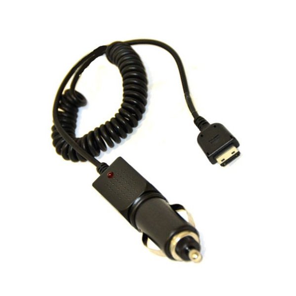 CARICATORE AUTO MINI per SAMSUNG L760, E210, F200, E2152 - CAVO A SPIRALE SEGUE COMPATIBILITA'.. (CA07.L760.MINI)