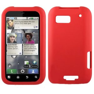 CUSTODIA GEL TPU SILICONE LUCIDA per MOTOROLA MB525, ME525 DEFY COLORE ROSSO