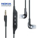 AURICOLARE STEREO con CONNETTORE JACK 3,5mm - GOMMINI E TASTI DI RISPOSTA/VOLUME COLORE NERO ORIGINALE NOKIA WH-701 BULK