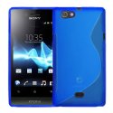 CUSTODIA GEL TPU SILICONE DOUBLE per SONY XPERIA MIRO ST23i COLORE BLU