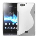 CUSTODIA GEL TPU SILICONE DOUBLE per SONY XPERIA MIRO ST23i COLORE BIANCO