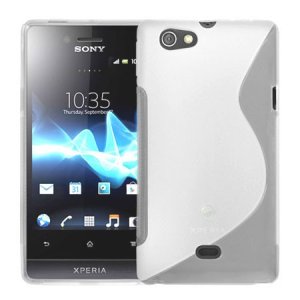 CUSTODIA GEL TPU SILICONE DOUBLE per SONY XPERIA MIRO ST23i COLORE BIANCO