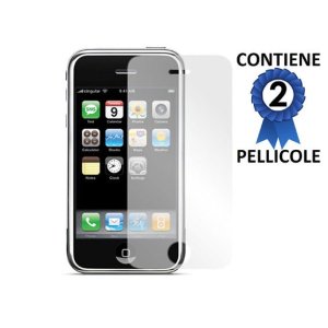 PELLICOLA PROTEGGI DISPLAY iPHONE 2G, 3G, 3Gs CONFEZIONE 2 PEZZI