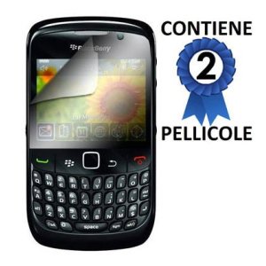 PELLICOLA PROTEGGI DISPLAY BLACKBERRY 8520 CURVE CONFEZIONE 2 PEZZI