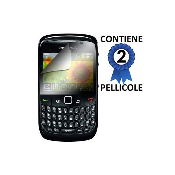 PELLICOLA PROTEGGI DISPLAY BLACKBERRY 8520 CURVE CONFEZIONE 2 PEZZI