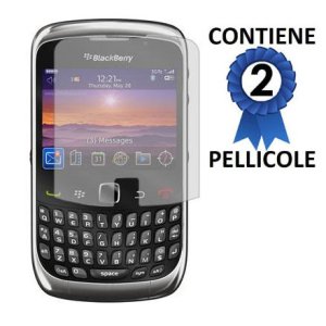 PELLICOLA PROTEGGI DISPLAY BLACKBERRY Curve 3G 9300 CONFEZIONE 2 PEZZI