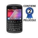 PELLICOLA PROTEGGI DISPLAY BLACKBERRY CURVE 9370, CURVE 9360, CURVE 9350 CONFEZIONE 2 PEZZI