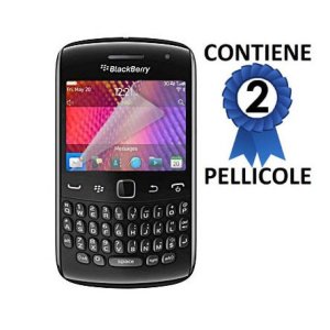 PELLICOLA PROTEGGI DISPLAY BLACKBERRY CURVE 9370, CURVE 9360, CURVE 9350 CONFEZIONE 2 PEZZI