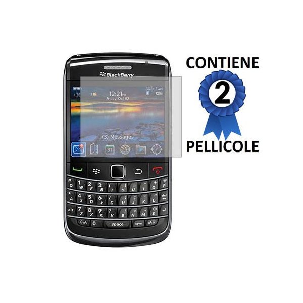 PELLICOLA PROTEGGI DISPLAY BLACKBERRY Bold 9700 CONFEZIONE 2 PEZZI