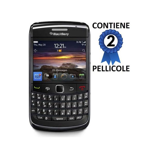 PELLICOLA PROTEGGI DISPLAY BLACKBERRY Bold 9780 CONFEZIONE 2 PEZZI