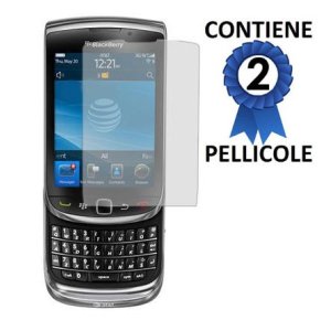 PELLICOLA PROTEGGI DISPLAY BLACKBERRY Torch 9800, Slider 9800 CONFEZIONE 2 PEZZI