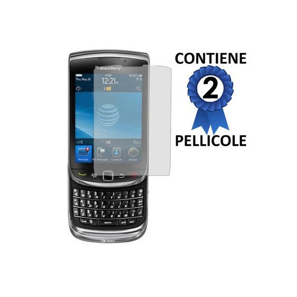 PELLICOLA PROTEGGI DISPLAY BLACKBERRY Torch 9800, Slider 9800 CONFEZIONE 2 PEZZI