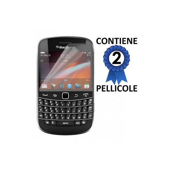 PELLICOLA PROTEGGI DISPLAY BLACKBERRY 9900 Bold Touch, 9930 CONFEZIONE 2 PEZZI