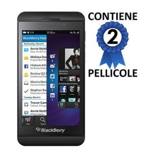 PELLICOLA PROTEGGI DISPLAY BLACKBERRY Z10 CONFEZIONE 2 PEZZI