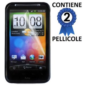 PELLICOLA PROTEGGI DISPLAY HTC DESIRE HD, ACE CONFEZIONE 2 PEZZI