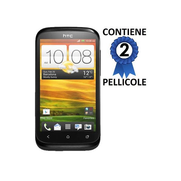 PELLICOLA PROTEGGI DISPLAY HTC DESIRE X T328e CONFEZIONE 2 PEZZI