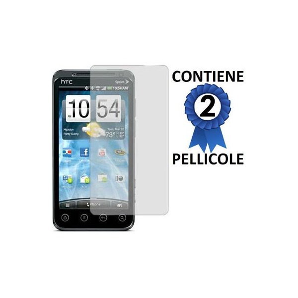 PELLICOLA PROTEGGI DISPLAY HTC EVO 3D, EVO 3D CDMA CONFEZIONE 2 PEZZI