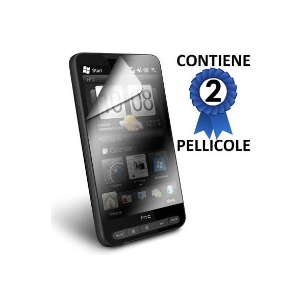 PELLICOLA PROTEGGI DISPLAY HTC HD2, HD2 T8585, Leo 100 CONFEZIONE 2 PEZZI