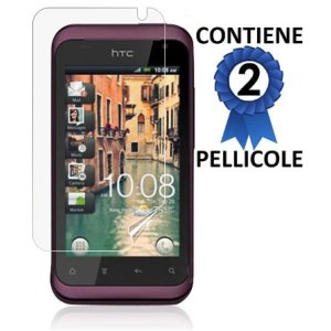 PELLICOLA PROTEGGI DISPLAY HTC RHYME CONFEZIONE 2 PEZZI