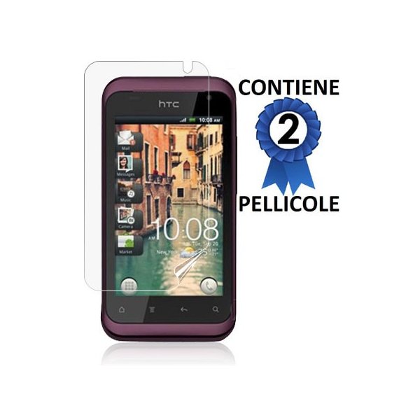 PELLICOLA PROTEGGI DISPLAY HTC RHYME CONFEZIONE 2 PEZZI