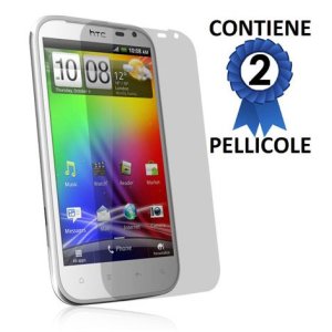 PELLICOLA PROTEGGI DISPLAY HTC SENSATION XL CONFEZIONE 2 PEZZI