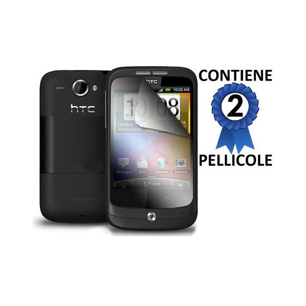 PELLICOLA PROTEGGI DISPLAY HTC WILDFIRE CONFEZIONE 2 PEZZI