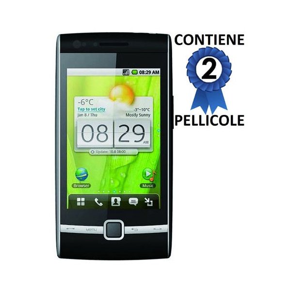 PELLICOLA PROTEGGI DISPLAY HUAWEI U8500 IDEOS CONFEZIONE 2 PEZZI