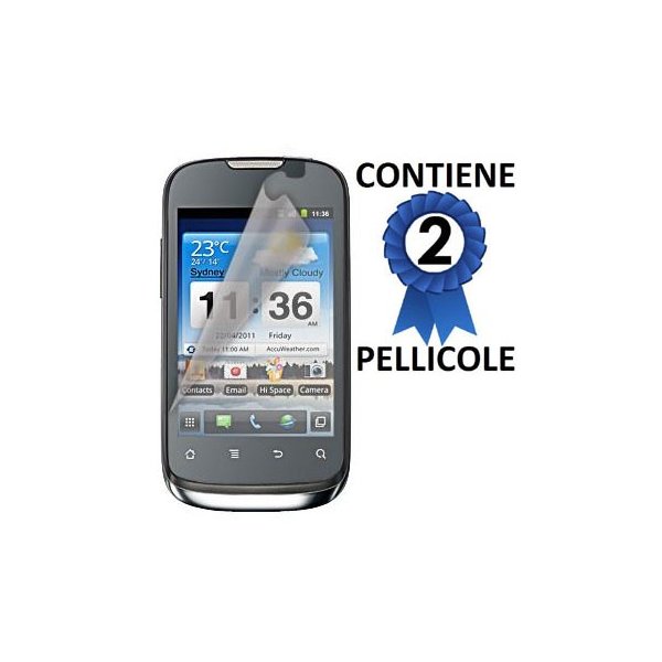 PELLICOLA PROTEGGI DISPLAY HUAWEI SONIC U8650, SONIC 2 U8661 CONFEZIONE 2 PEZZI