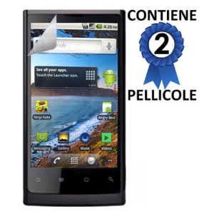 PELLICOLA PROTEGGI DISPLAY HUAWEI U9000 IDEOS X6 CONFEZIONE 2 PEZZI