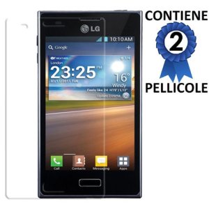 PELLICOLA PROTEGGI DISPLAY LG E610 Optimus L5 CONFEZIONE 2 PEZZI