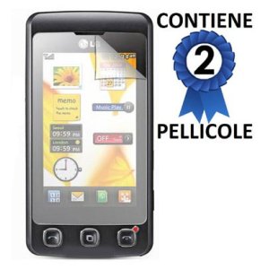 PELLICOLA PROTEGGI DISPLAY LG KP500 CONFEZIONE 2 PEZZI