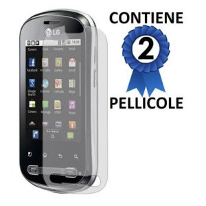 PELLICOLA PROTEGGI DISPLAY LG Optimus Me P350 CONFEZIONE 2 PEZZI