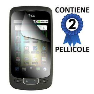 PELLICOLA PROTEGGI DISPLAY LG Optimus One P500 CONFEZIONE 2 PEZZI