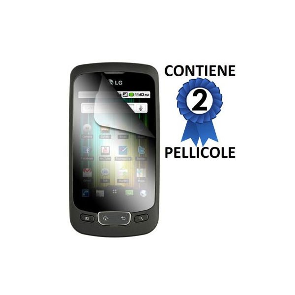 PELLICOLA PROTEGGI DISPLAY LG Optimus One P500 CONFEZIONE 2 PEZZI