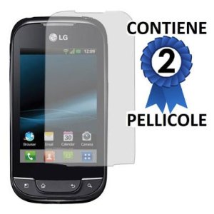 PELLICOLA PROTEGGI DISPLAY LG P690 Optimus Net CONFEZIONE 2 PEZZI