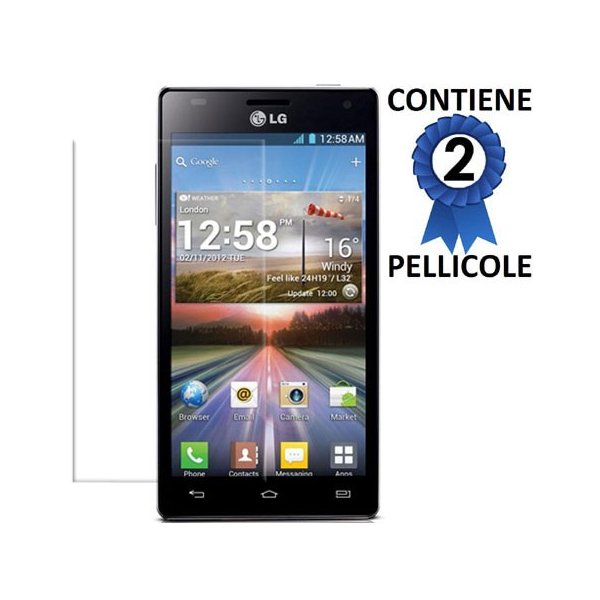 PELLICOLA PROTEGGI DISPLAY LG P880 Optimus 4X HD CONFEZIONE 2 PEZZI