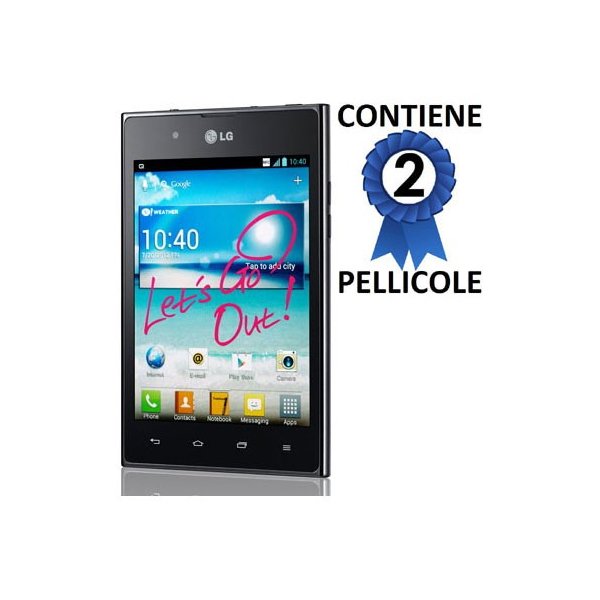 PELLICOLA PROTEGGI DISPLAY LG Optimus VU P895, F100S CONFEZIONE 2 PEZZI