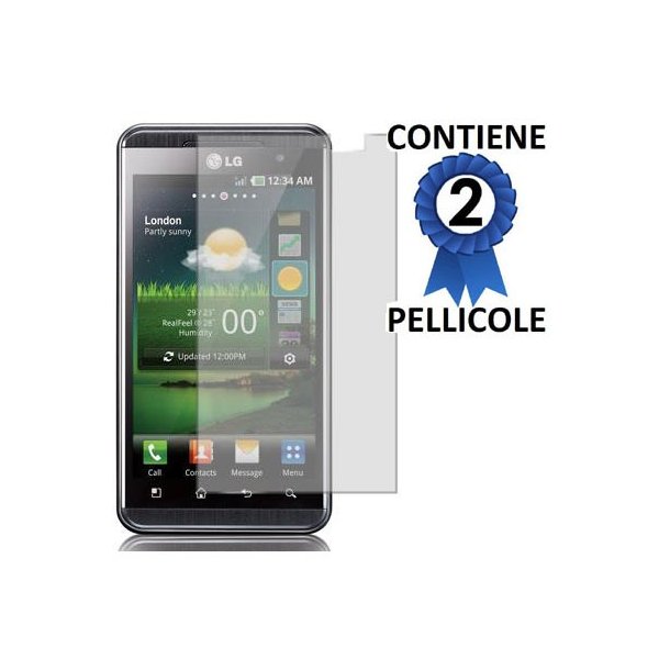 PELLICOLA PROTEGGI DISPLAY LG P920 Optimus 3D CONFEZIONE 2 PEZZI