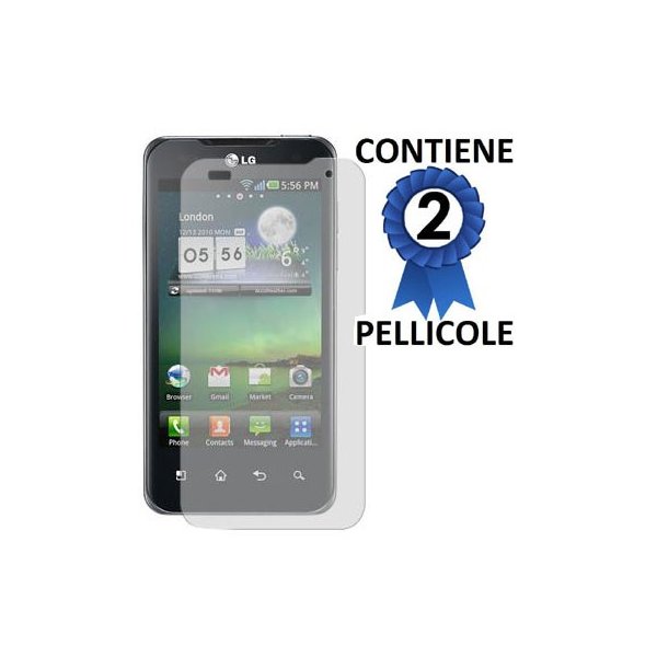 PELLICOLA PROTEGGI DISPLAY LG Optimus 2X P990 CONFEZIONE 2 PEZZI