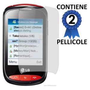 PELLICOLA PROTEGGI DISPLAY LG T310 CONFEZIONE 2 PEZZI