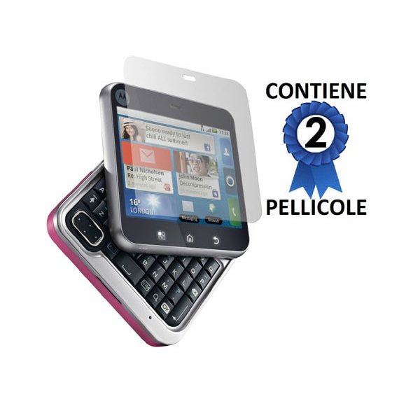 PELLICOLA PROTEGGI DISPLAY MOTOROLA FLIPOUT CONFEZIONE 2 PEZZI