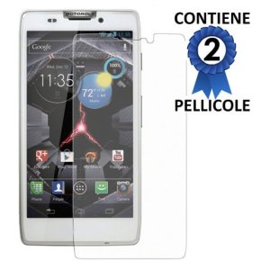 PELLICOLA PROTEGGI DISPLAY MOTOROLA RAZR HD CONFEZIONE 2 PEZZI