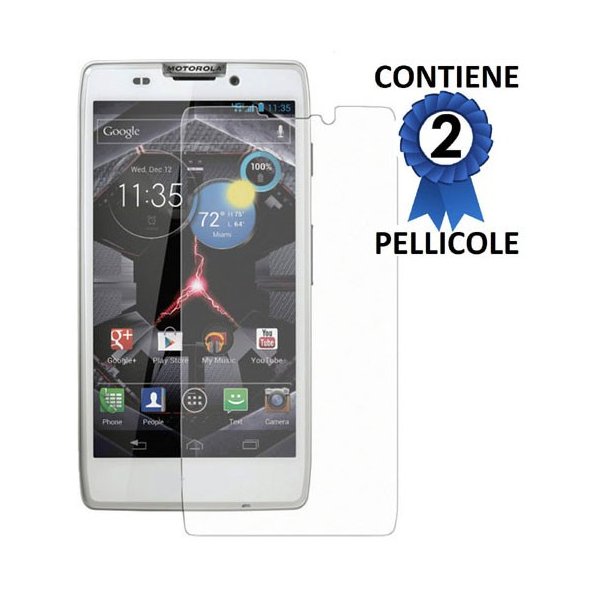 PELLICOLA PROTEGGI DISPLAY MOTOROLA RAZR HD CONFEZIONE 2 PEZZI