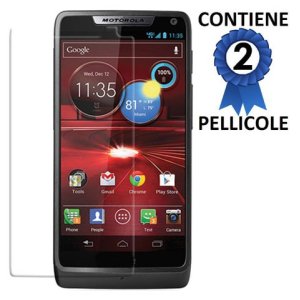 PELLICOLA PROTEGGI DISPLAY MOTOROLA RAZR M CONFEZIONE 2 PEZZI