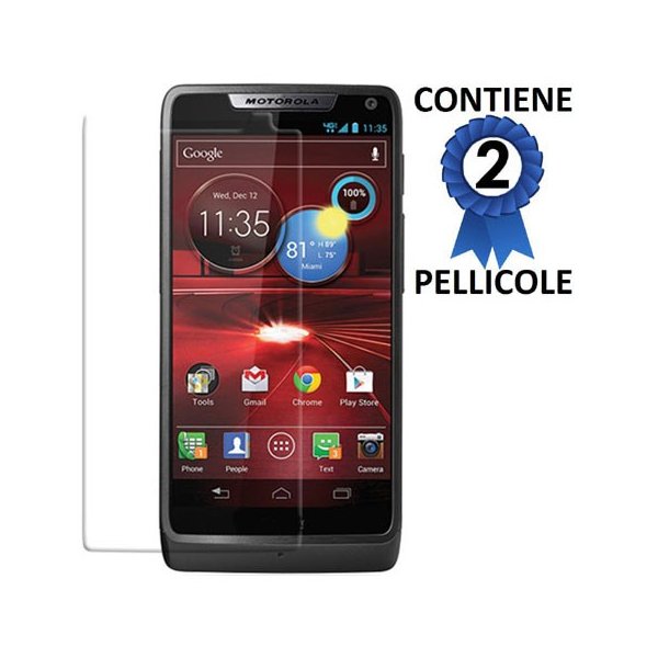 PELLICOLA PROTEGGI DISPLAY MOTOROLA RAZR M CONFEZIONE 2 PEZZI