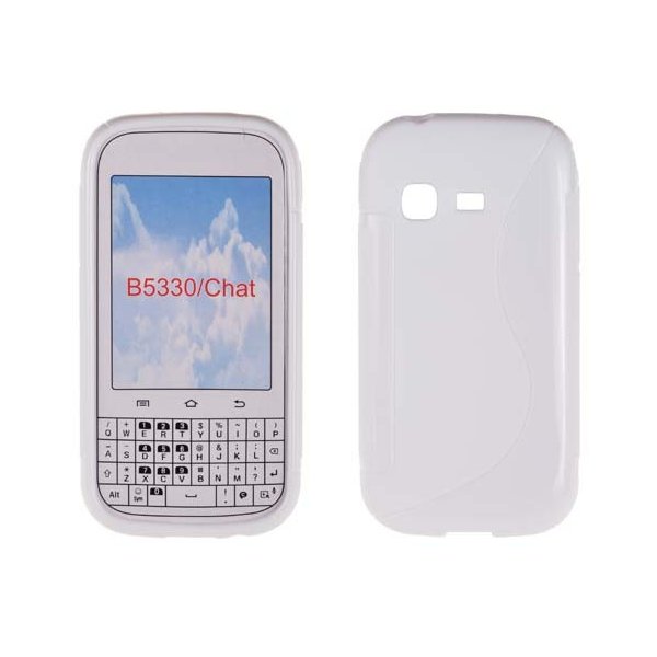 CUSTODIA GEL TPU SILICONE DOUBLE per SAMSUNG B5330 Galaxy Chat COLORE BIANCO