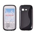 CUSTODIA GEL TPU SILICONE DOUBLE per SAMSUNG B5330 Galaxy Chat COLORE NERO