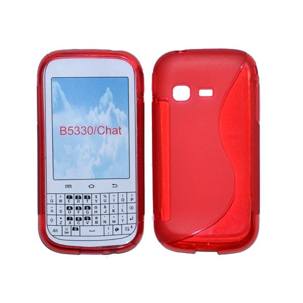 CUSTODIA GEL TPU SILICONE DOUBLE per SAMSUNG B5330 Galaxy Chat COLORE ROSSO